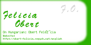 felicia obert business card